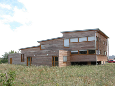 Bureaux, bioclimatique, toulouse, bois, architecte, collart, laboratoire, écologie, biosourcé, naturel, bioclimatisme, architecture, économie d’énergie, HQE, innopsys, carbonne